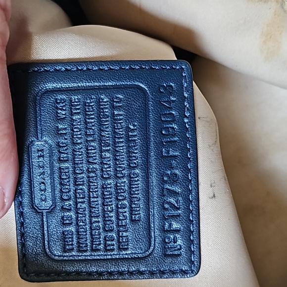 COACH PENELOPE SIGNATURE KHAKI BLUE HANDBAG purse - Picture 6 of 8